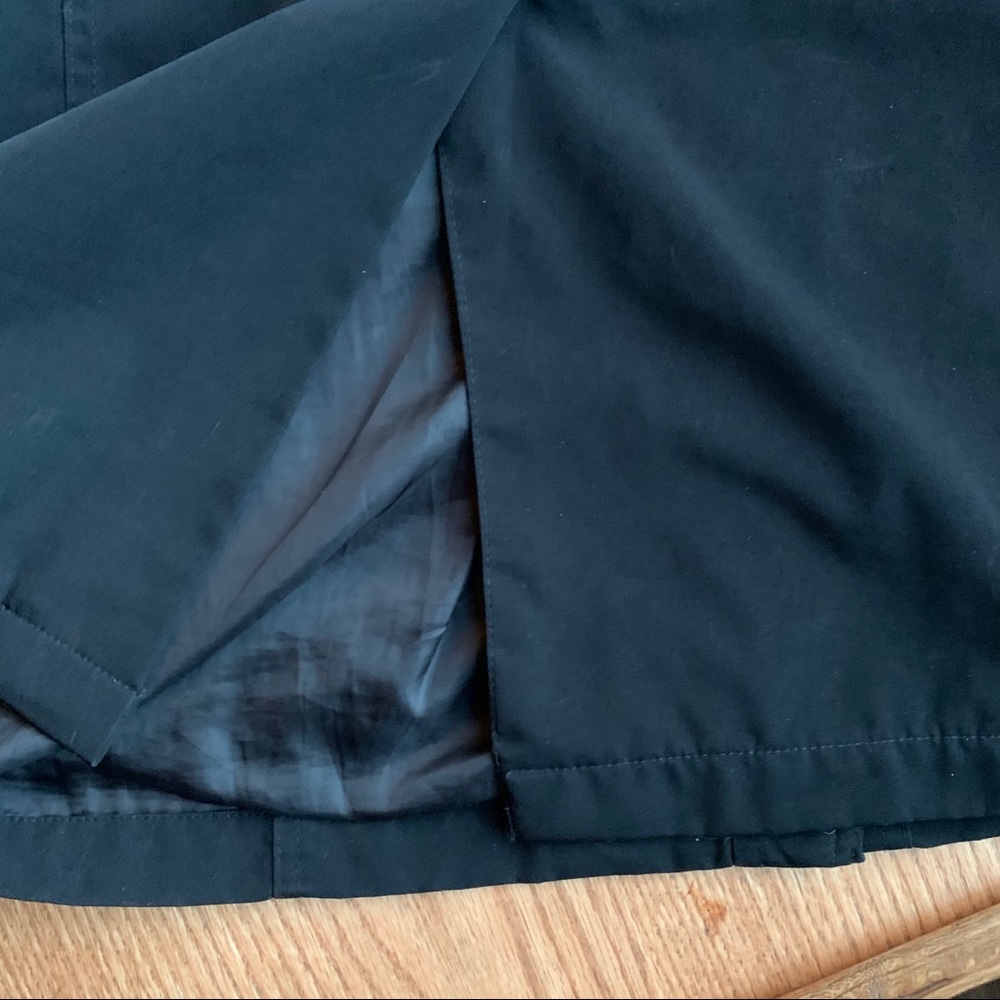 London Fog Long Hooded Raincoat Black Large - Picture 10 of 10
